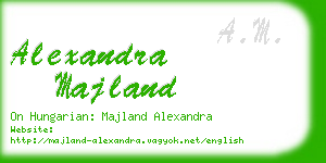 alexandra majland business card